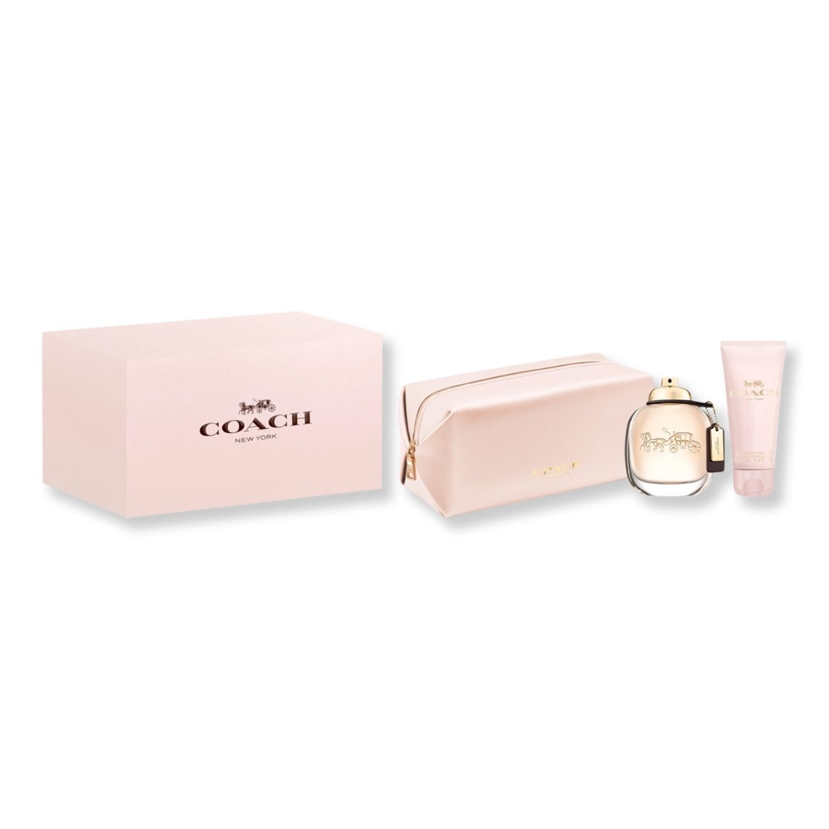 Coach New York 3 - Piece Gift Set for Women 3 oz EDP, Body Lotion & Pouch - SkincareEssentials