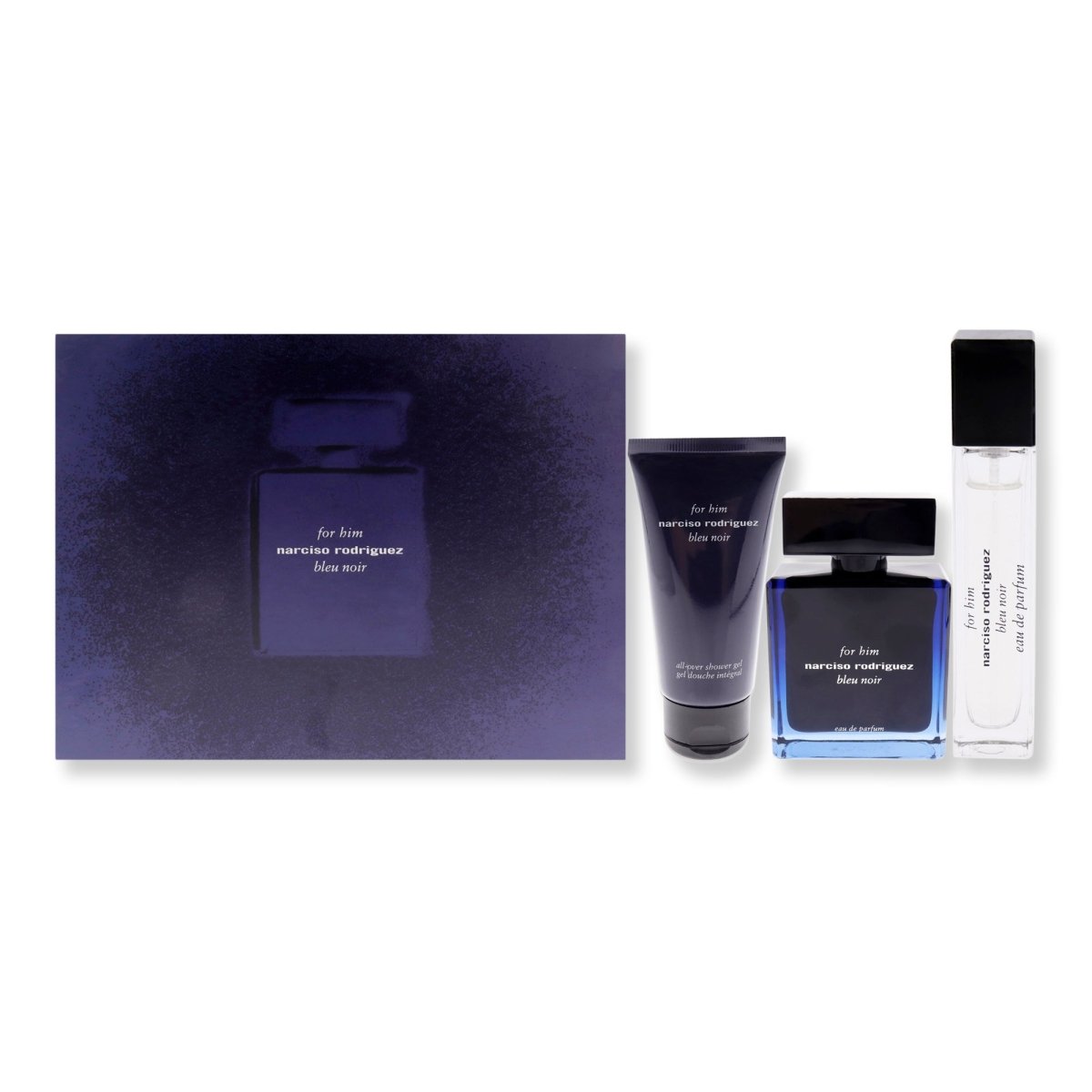 Narciso Rodriguez Bleu Noir 3 Piece Gift Set For Men - SkincareEssentials